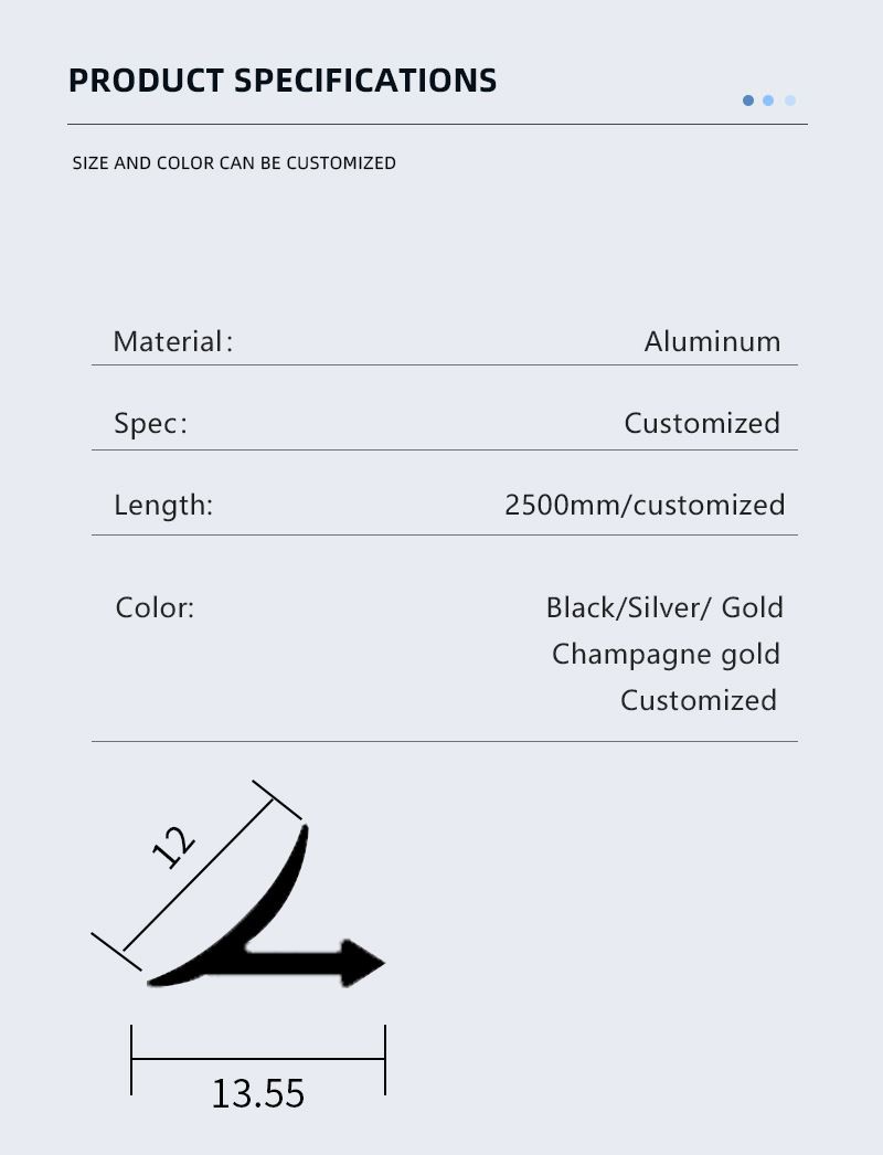 6. aluminium skirting for decoration