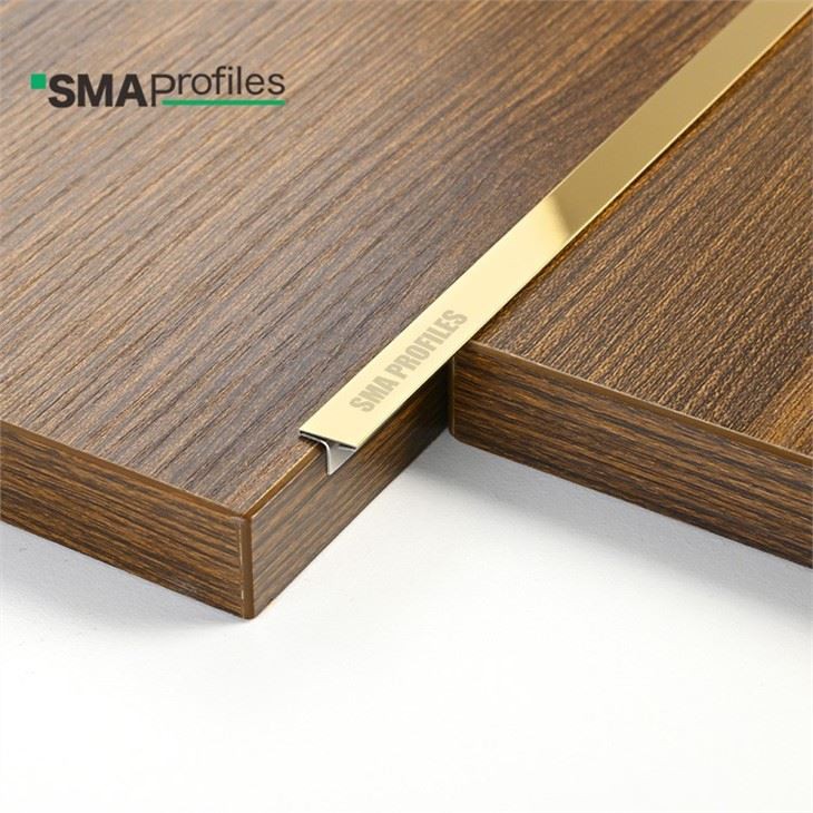 Gold stainless steel T profile